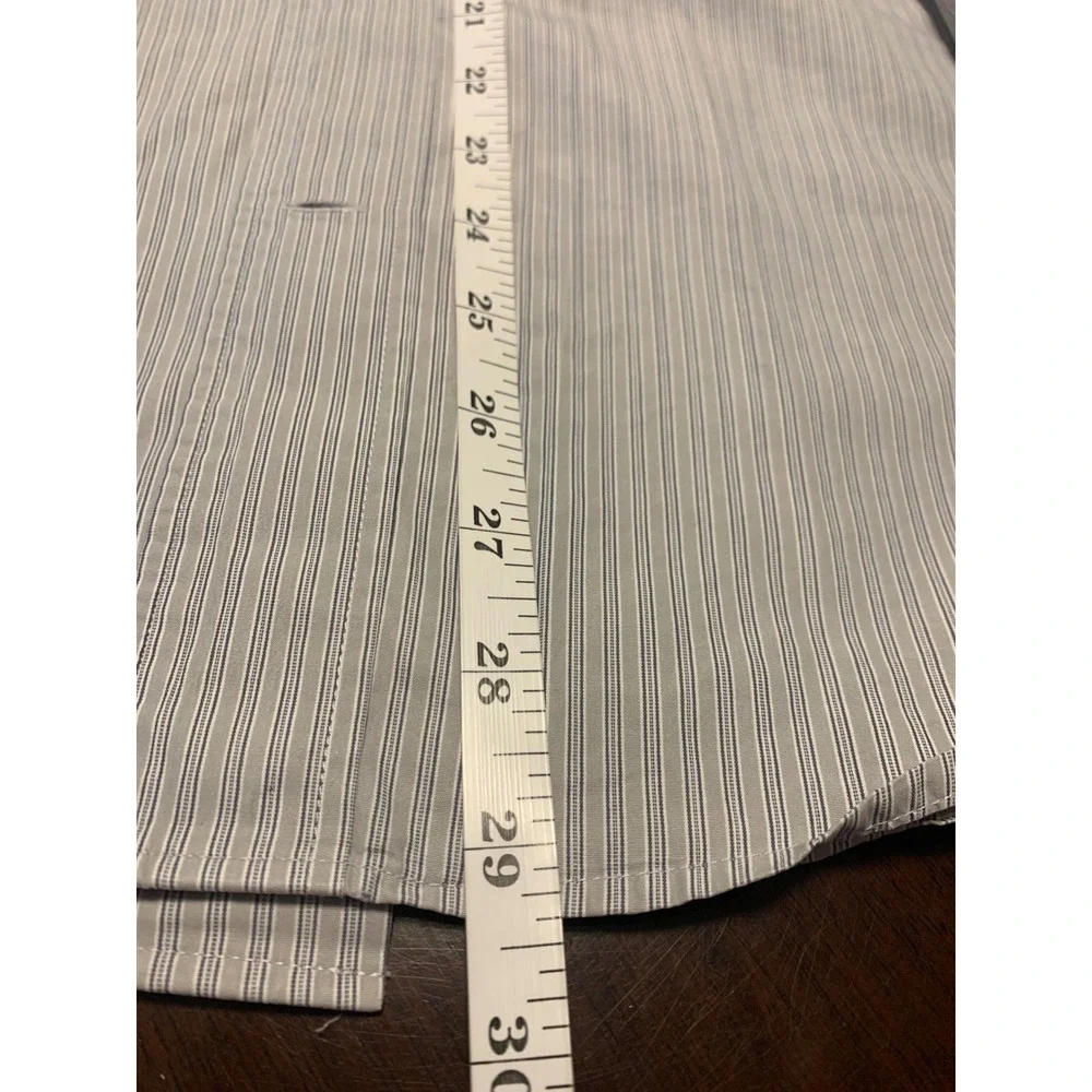 Banana Republic Slim‎ Fit Pinstripe Button Down Shirt Grey Size M